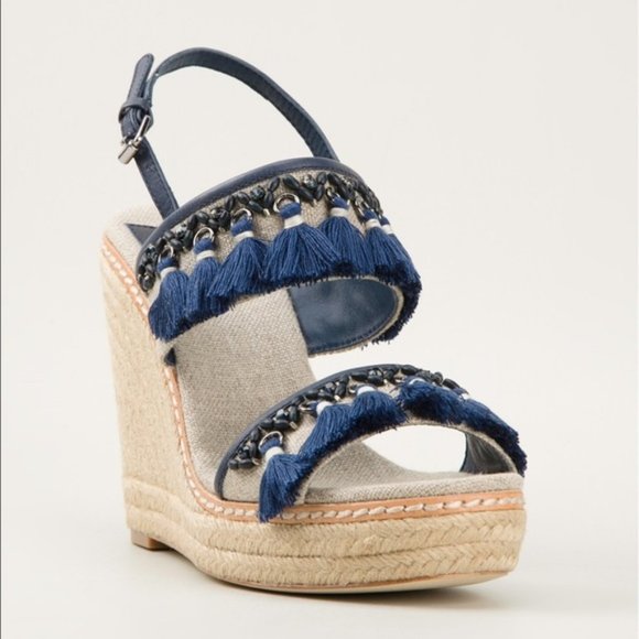 Tory Burch Shoes - ISO TORY BURCH NIYAH BLUE BEAD ESPADRILLE SIZE 11